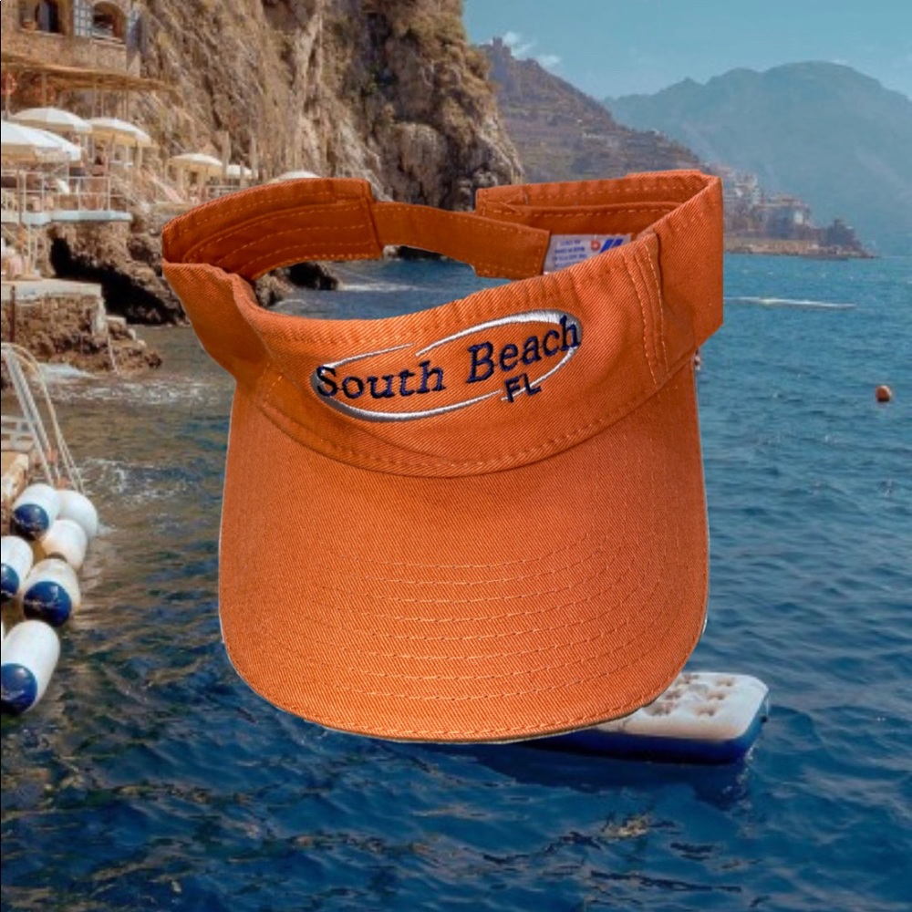 Orange South beach visor
